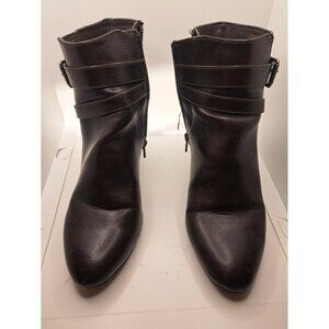 Life Stride Soft System Wo Dark Brown Ankle‎  Boots  Booties Side Zip 8.5 M